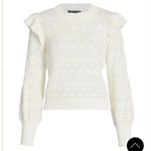 Generation Love Sienna Pointelle Ruffle Sweater